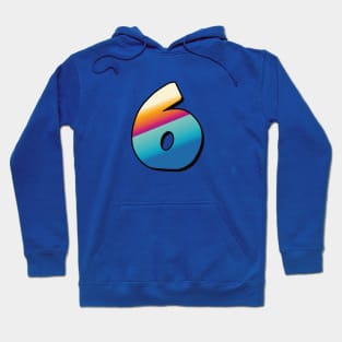 Number 6, Six - beach colors Hoodie